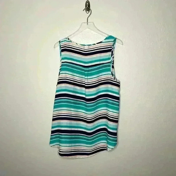 Torrid Striped Georgette Front Pocket Sheer Tank Blouse 2 2X 18/20 - Picture 7 of 7